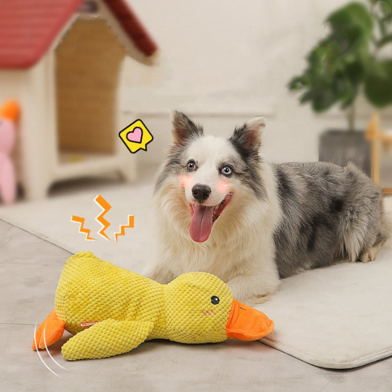 Colorful Puppy Dog Chewing Toy Durable Fabric Pet Plush Squeaky Toys for Playful Small Animals