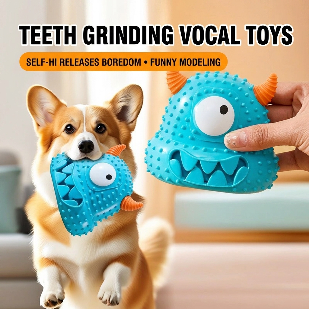 New Little Monsters Series Durable Washable Indestructible Teeth Cleaning Benefit Dog Chew Sound-making Toys for Packing Snacks