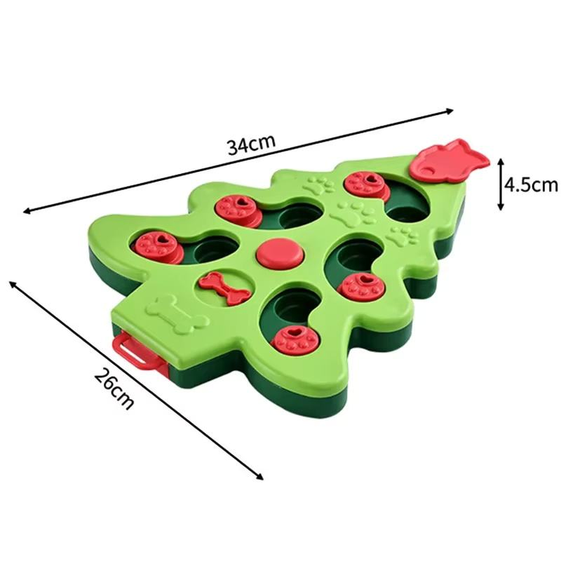 Pet Dog Christmas Tree Interactive Squeaky Pet Cat Dog Puzzle Toy