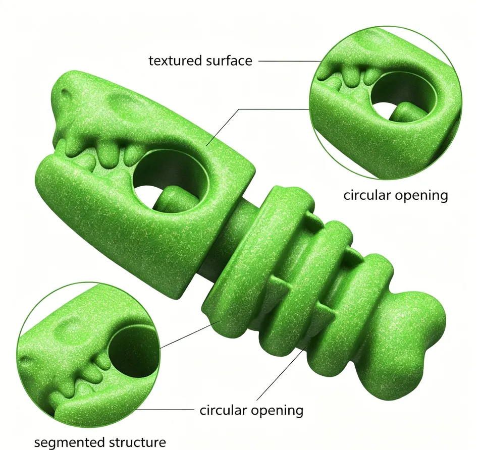 Detailed Crocodile Rubber Chew Toy