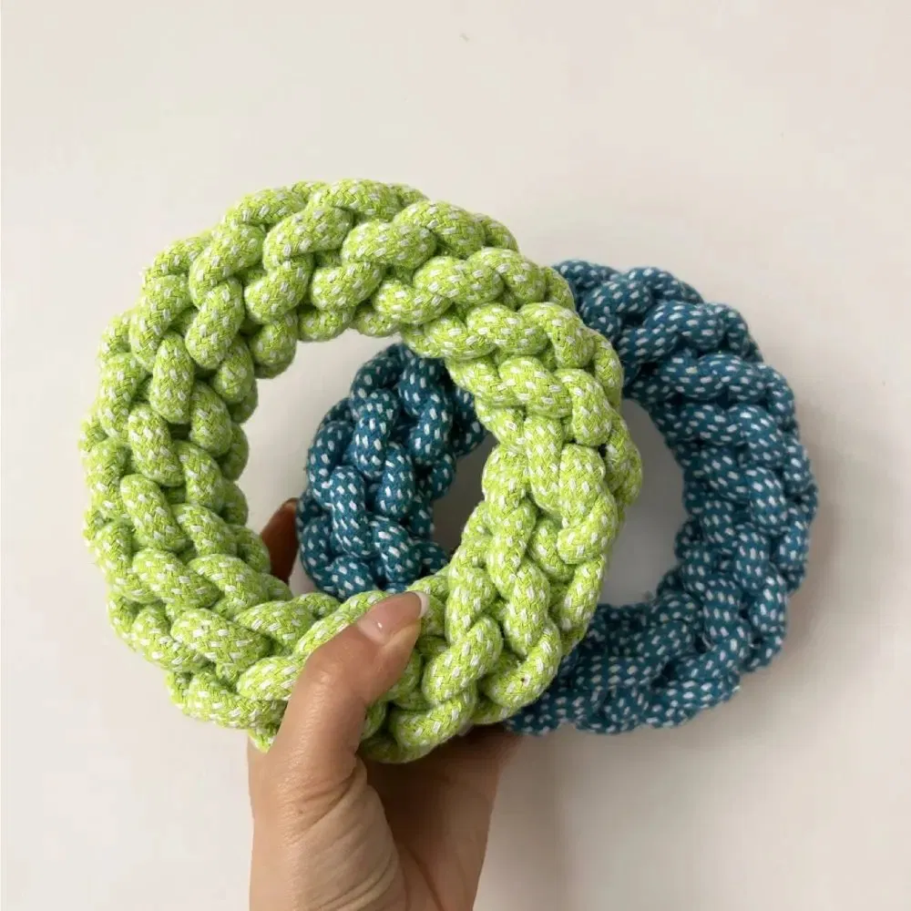 Wholesale Durable Interactive Chew Bite Resistant Circular Ring Shape Dog Rope Toy