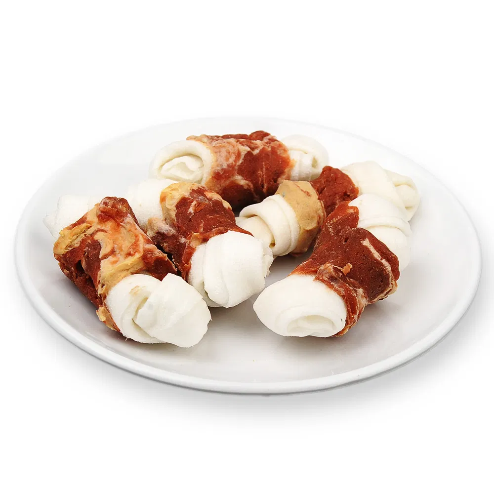 Factory Price OEM Natural Rawhide Pressed Bone Dog Chews