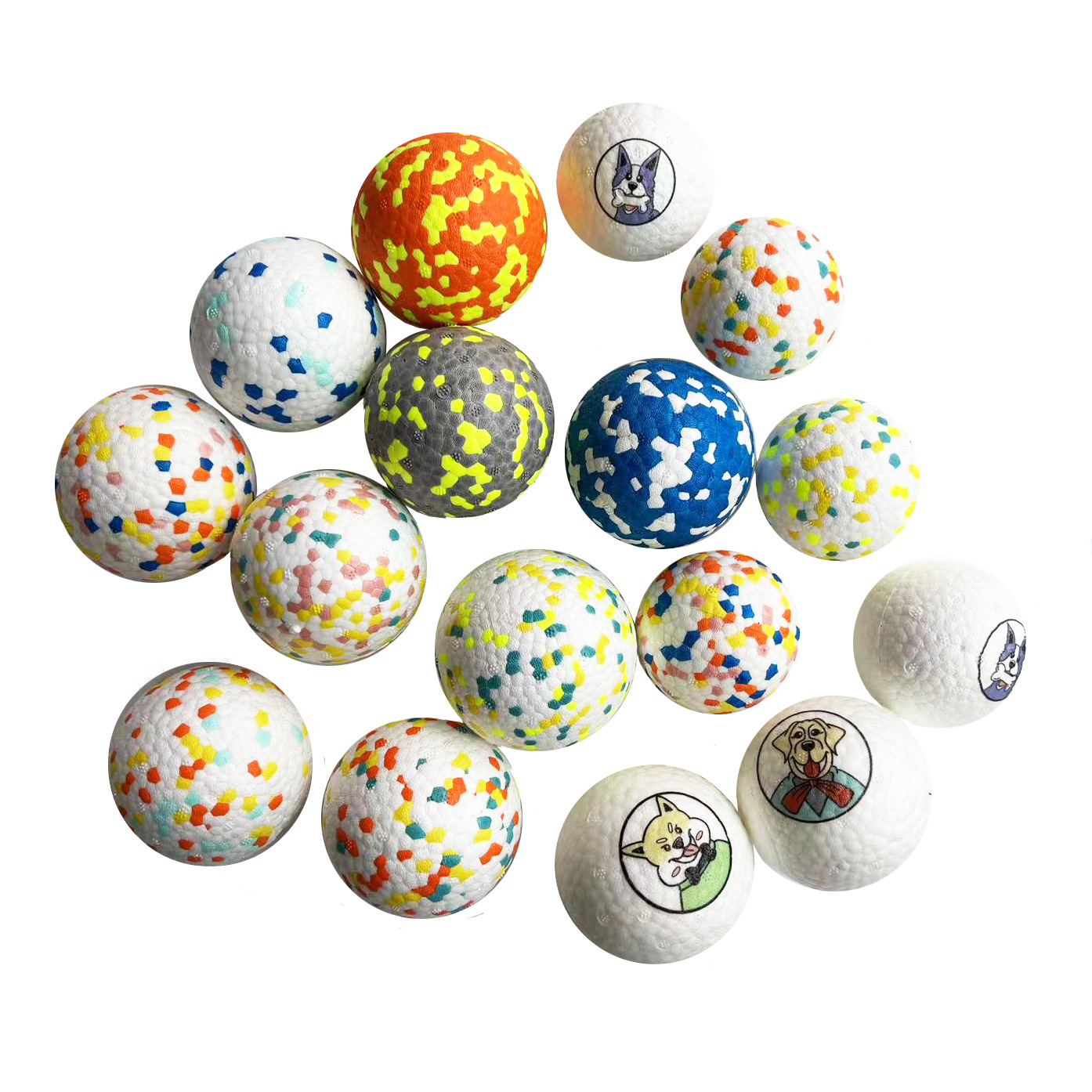 Manufacturer Wholesale Custom Logo Eco-Friendly Dog Toy Ball Indestructible Durable Bouncy Floating Pet Dot for Small Medium