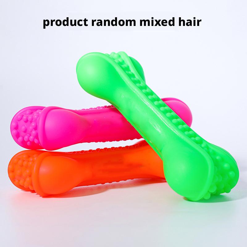 Non-Toxic Eco-Friendly Durable Squeaky 15cm Cute Assorted Colors Vinyl &amp; Rubber Dental Pet Chew Toys for Small Medium Dogs