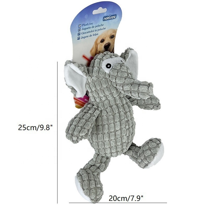 High Quality Durable Cute Cartoon Eco-Friendly Plush Dog Chew Toys French Bulldog Teething Relief Training Boredom Relief Sound