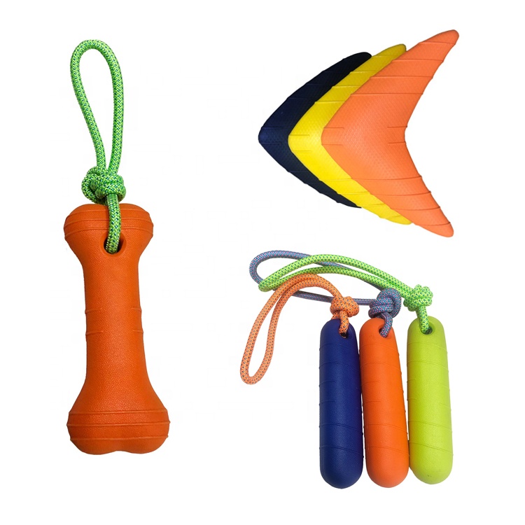 EVA Floating Bite-resistant Dog Toy Flying Discs Pull Ring Playing Outdoor Interactive Dog Toy