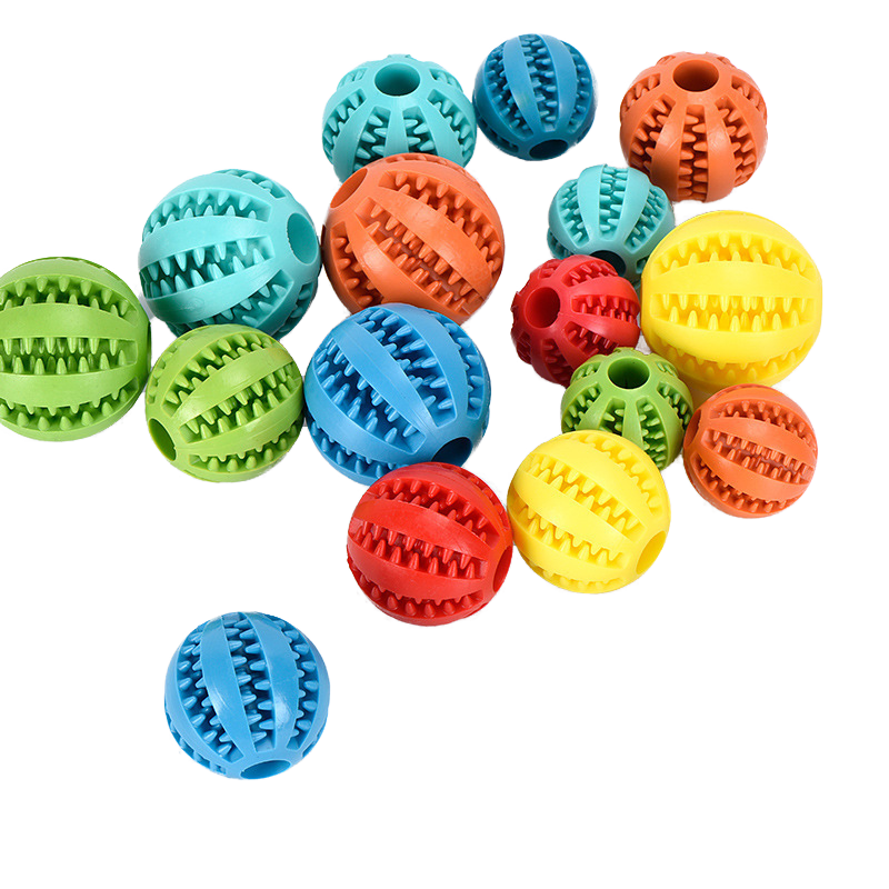 Safe TPR Dog Toy Ball Indestructible Chew Ball for Puppy Teeth Cleaning Interactive Food Dispensing Dogs Toys