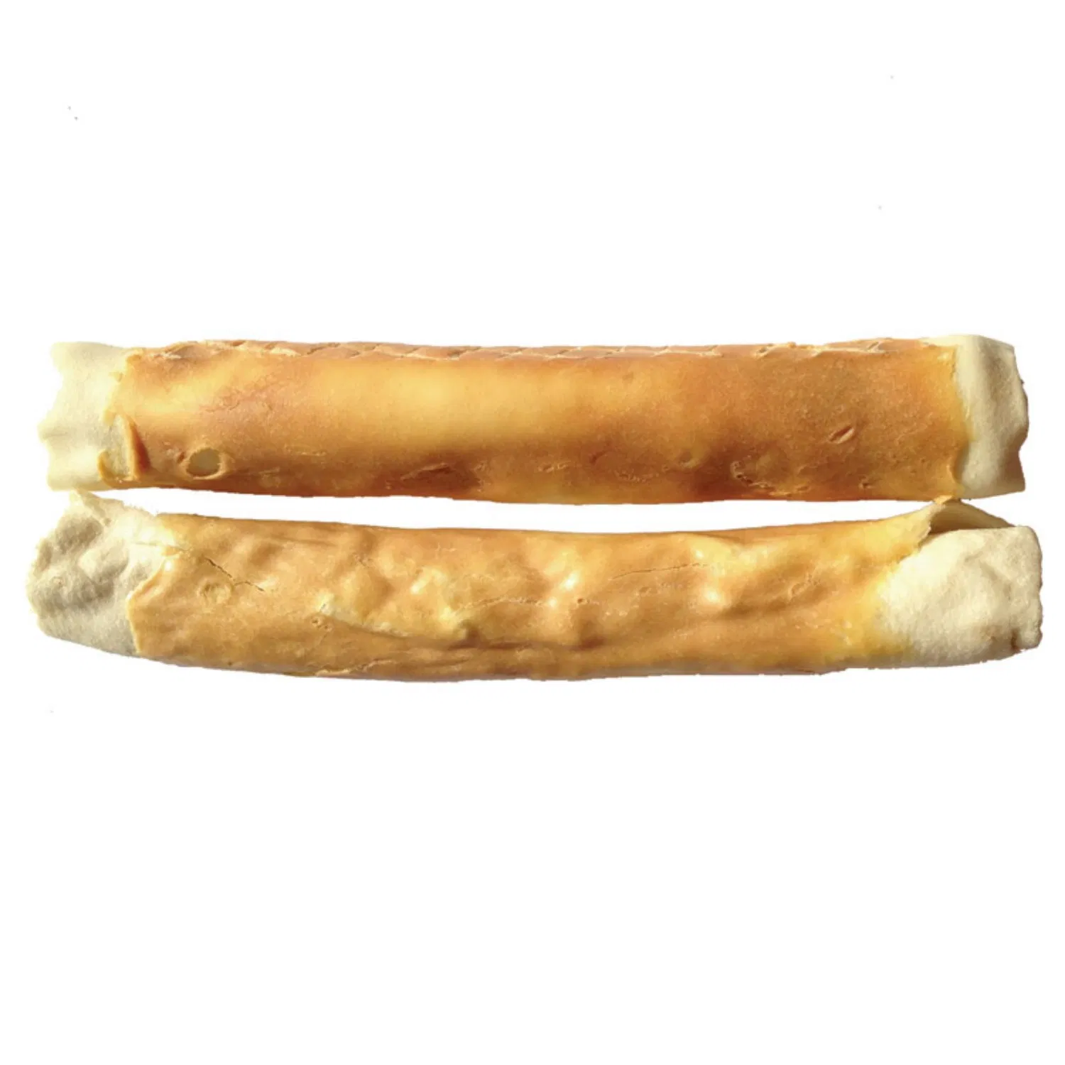 10 Inch Rawhide Retriever Rolls Infused with Duck Slurry, Natural Rawhide Dog Chews Snacks