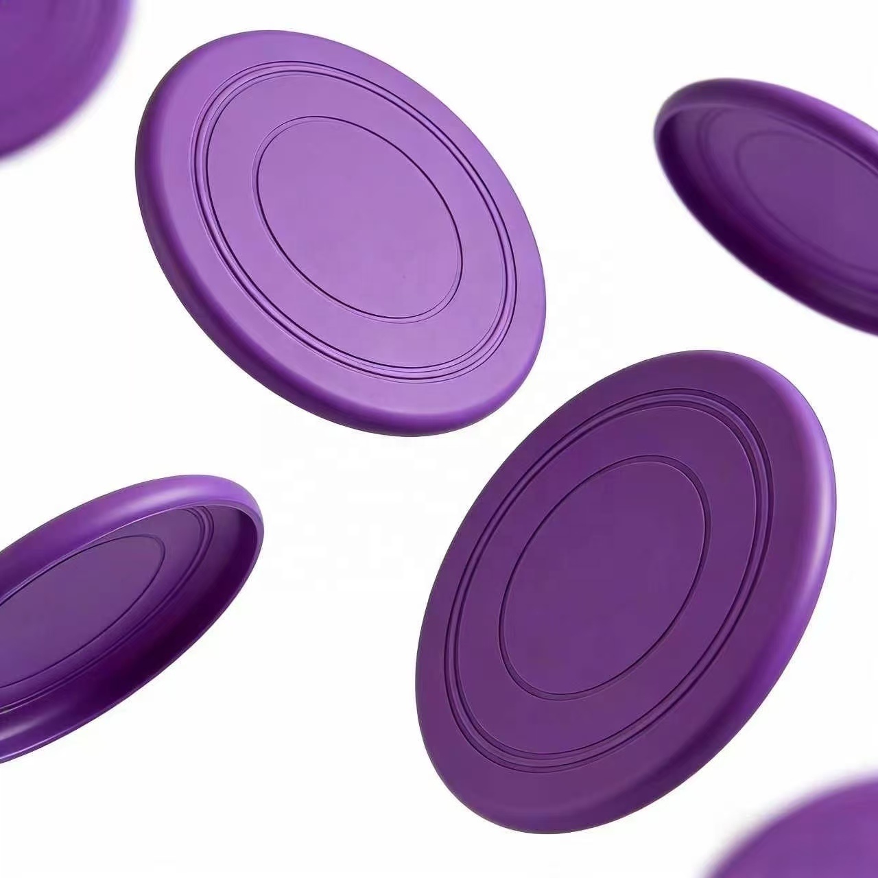 High Elastic Chew Resistant Silicone Rubber Flying Disc Dog Fetch Training Toy Waterproof Wear Resistant Pet Supply Rubber Toys
