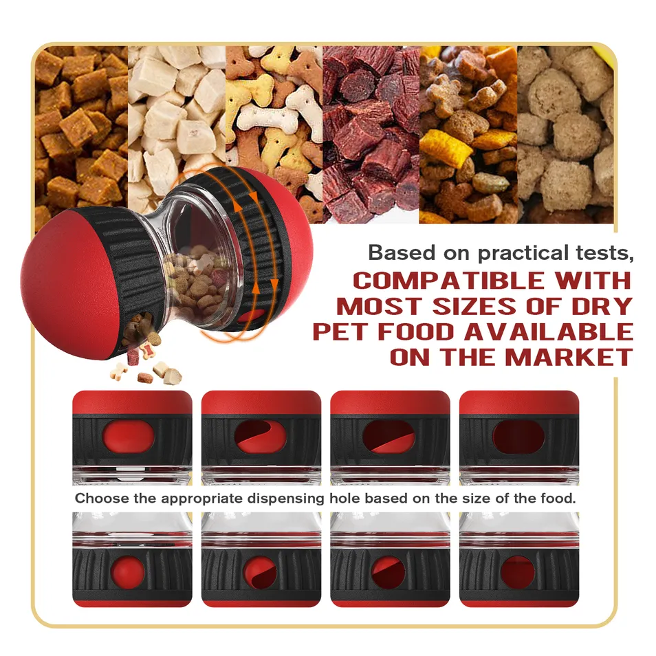 Dog Food Puzzle Toy Ball Treat Dispensing Food Dispenser Slow Feeder