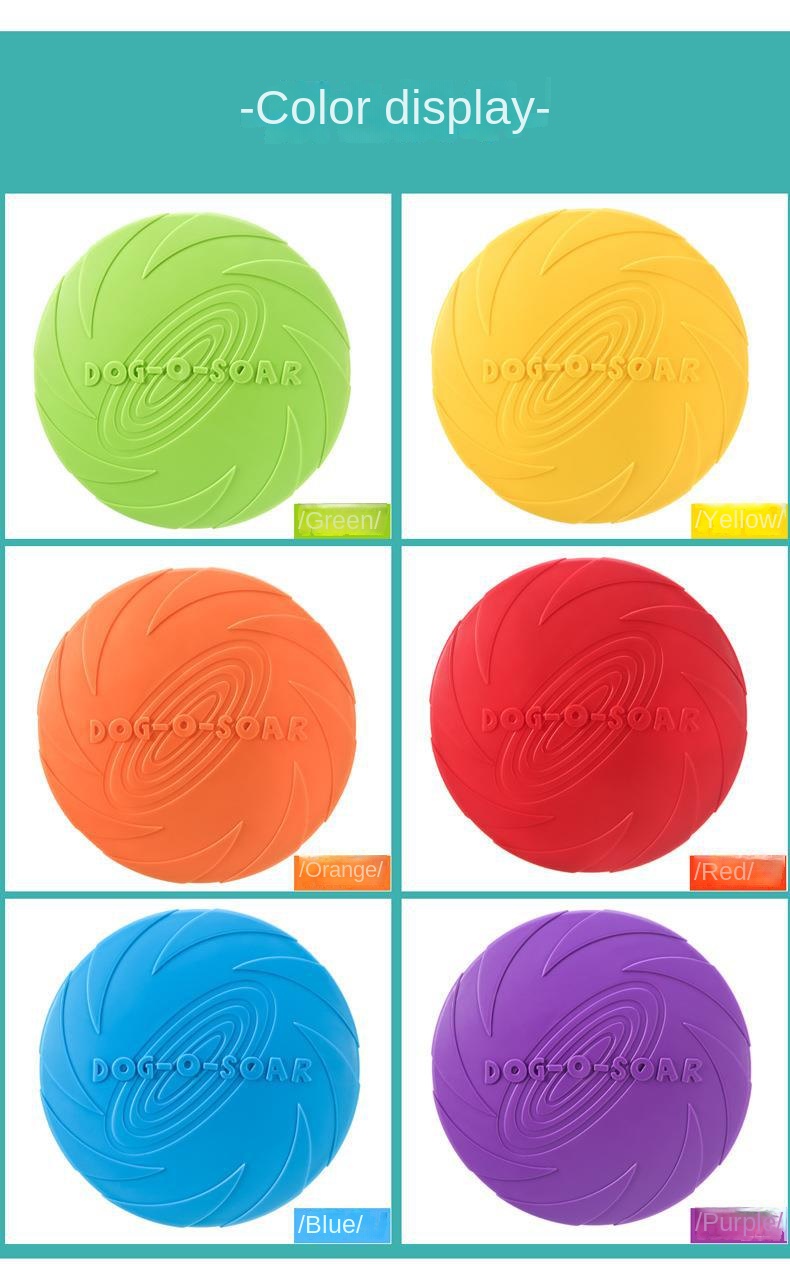 Eco-Friendly Interactive Pet Toy Silicone Dog Biteflying Disc Resistant Floating Training Throwing Toy