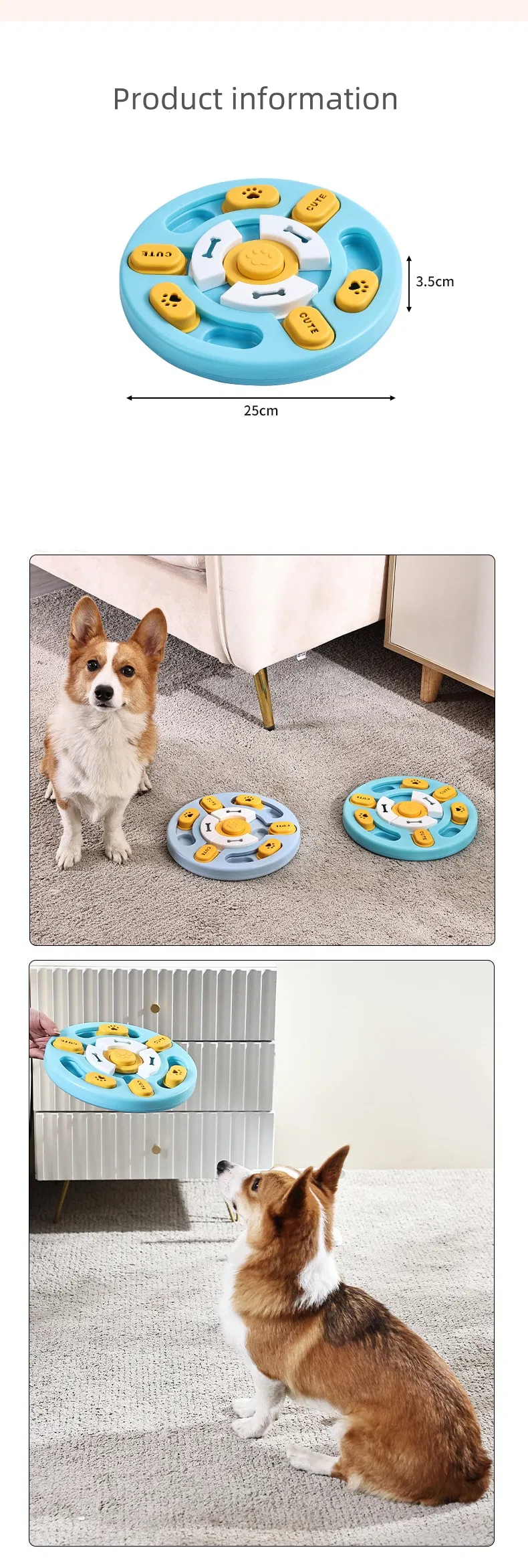 Treat Dispensing Interactive Dog Puzzle Toy Slow Feeder