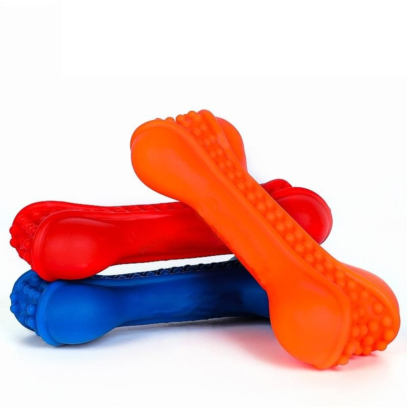 Non-Toxic Eco-Friendly Durable Squeaky 15cm Cute Assorted Colors Vinyl &amp; Rubber Dental Pet Chew Toys for Small Medium Dogs