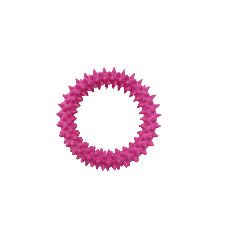 Dog Squeaky Balls Bone Shape Teething Toys Donut Shape Balls for Small Puppy Medium TPR Rubber Pet Chew for Training Fetching Teething