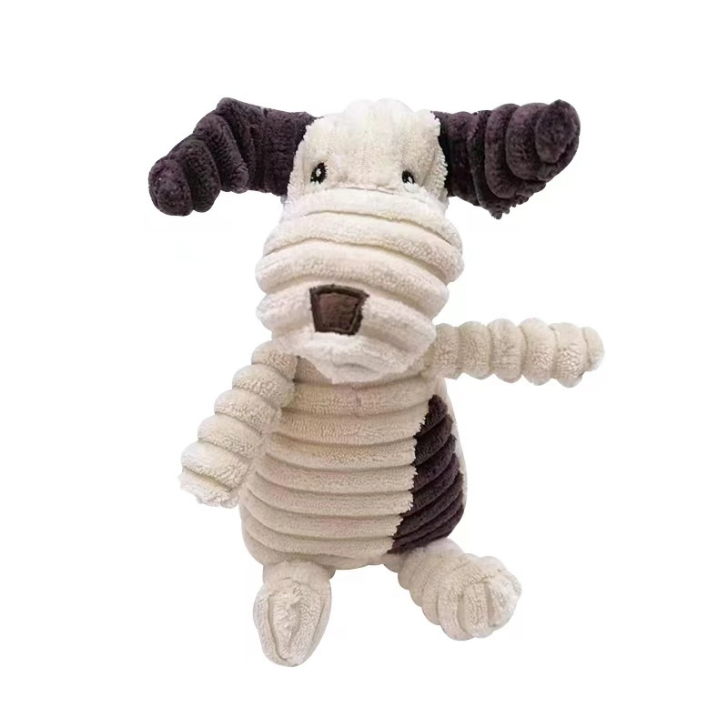 Plush Dog Toy Soft Squeaky Pet Doll for Interactive Play
