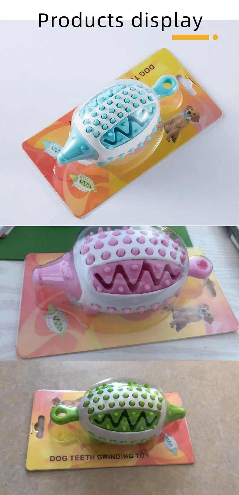 Hedgehog Pet Toy Ball, Treat Dispensing Molar Training Ball for Dogs