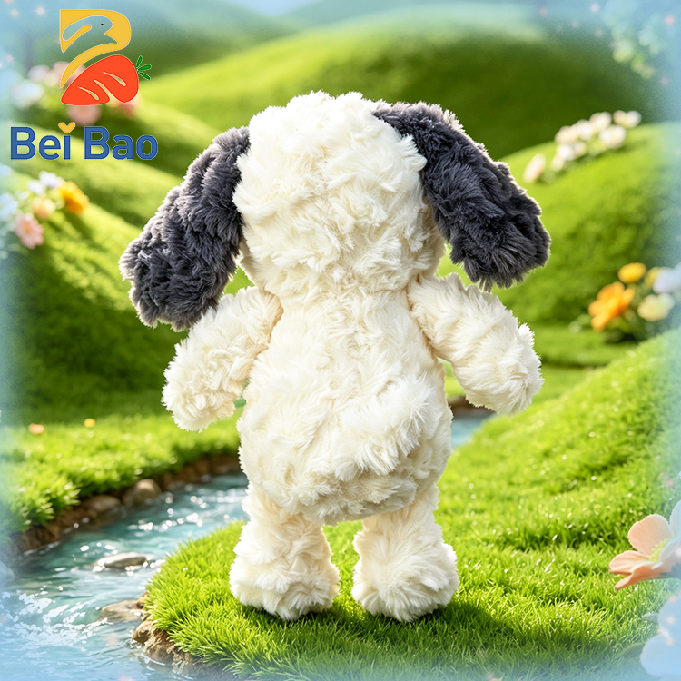 Plushie Manufacturer Custom Logo Dog Doll Plush Toy Soft Stuffed Animal Puppy with PP Cotton Filling 30cm Stress Relief for Kids