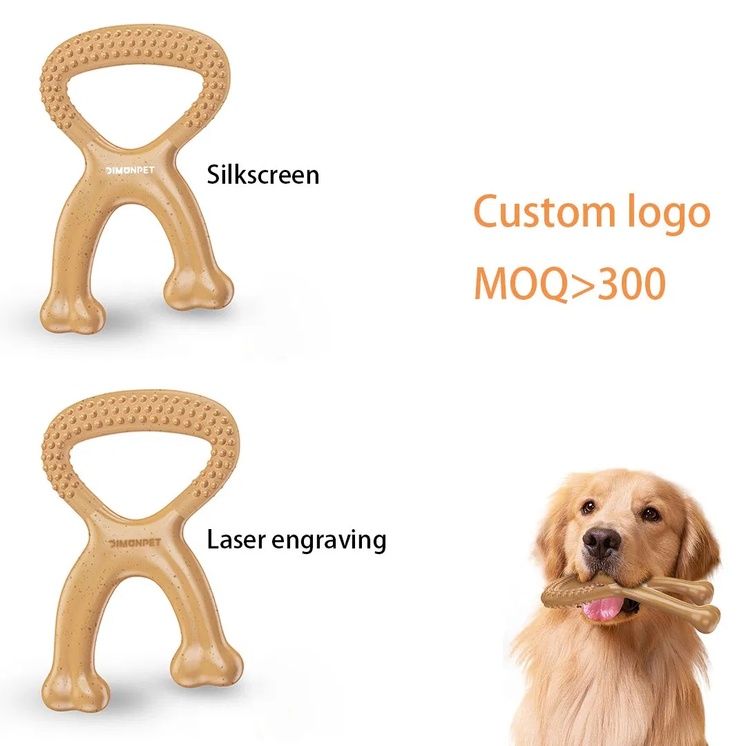 Beef Flavour Dog Chew Toys Nylon Non-Toxic Promotes Dental Health Durable Indestructible Dog Toy for Aggressive Chewers