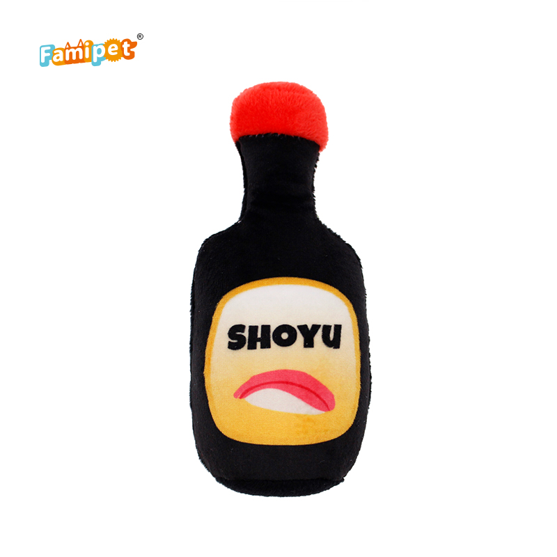 Famipet Manufacturer Custom Fast Food Lunch Pack Designer Stuffed Plush Pet Toy Squeaky Dog Toys For Pet