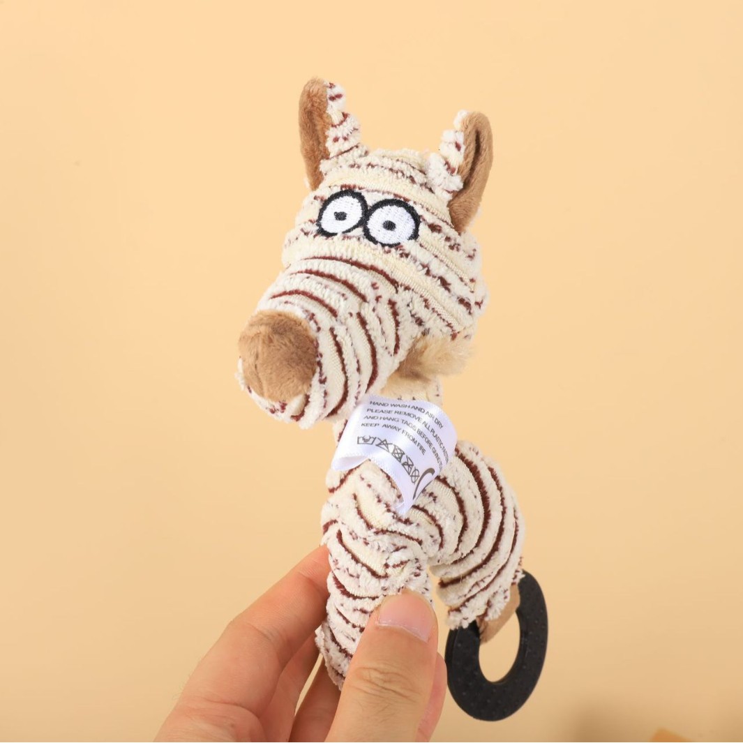 Luxury Soft Pet Plush Toy Durable Dog Teeth Grinding Chew Toy Funny Sound Customized Pet Squeaky Toy