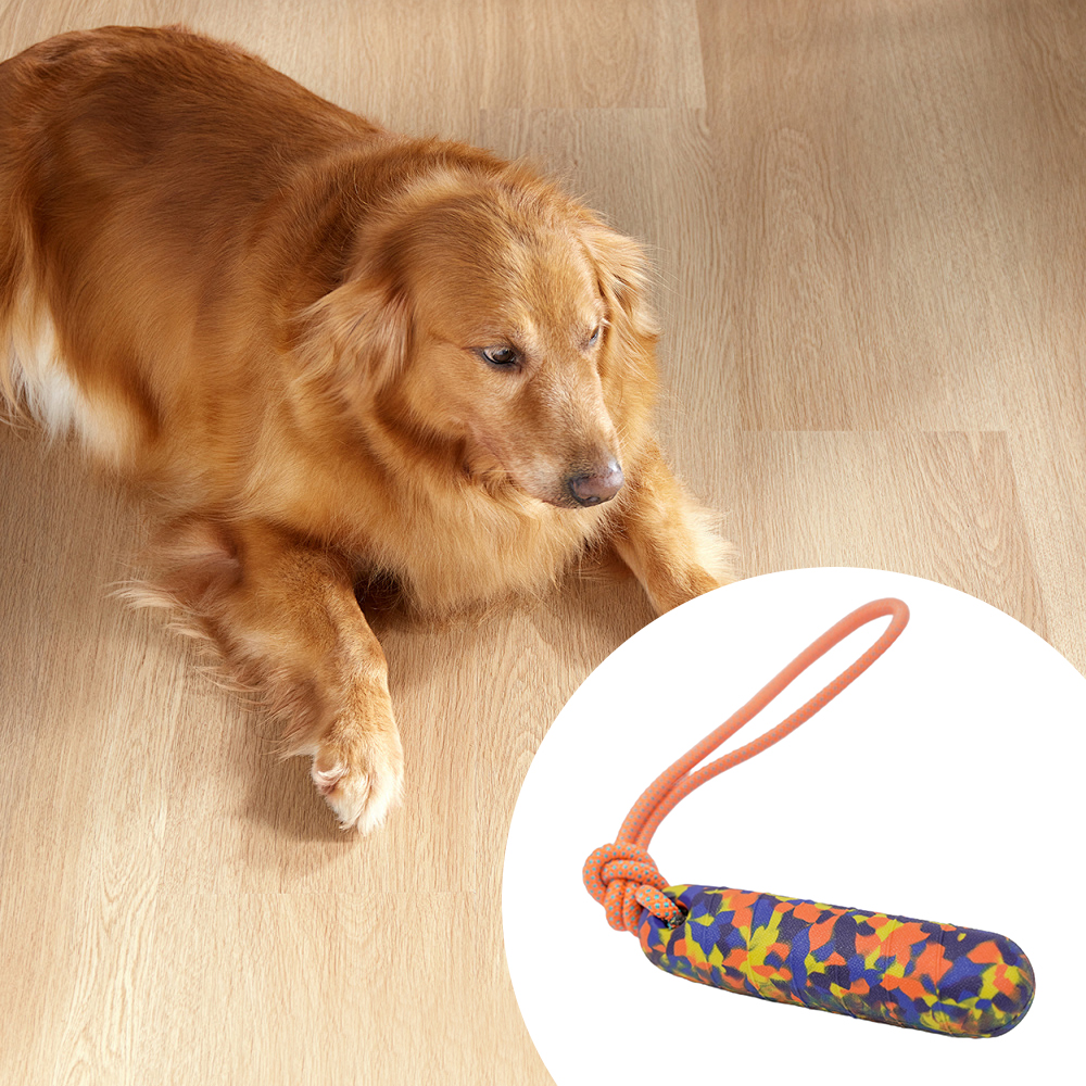 Ham stick with rope pet toy