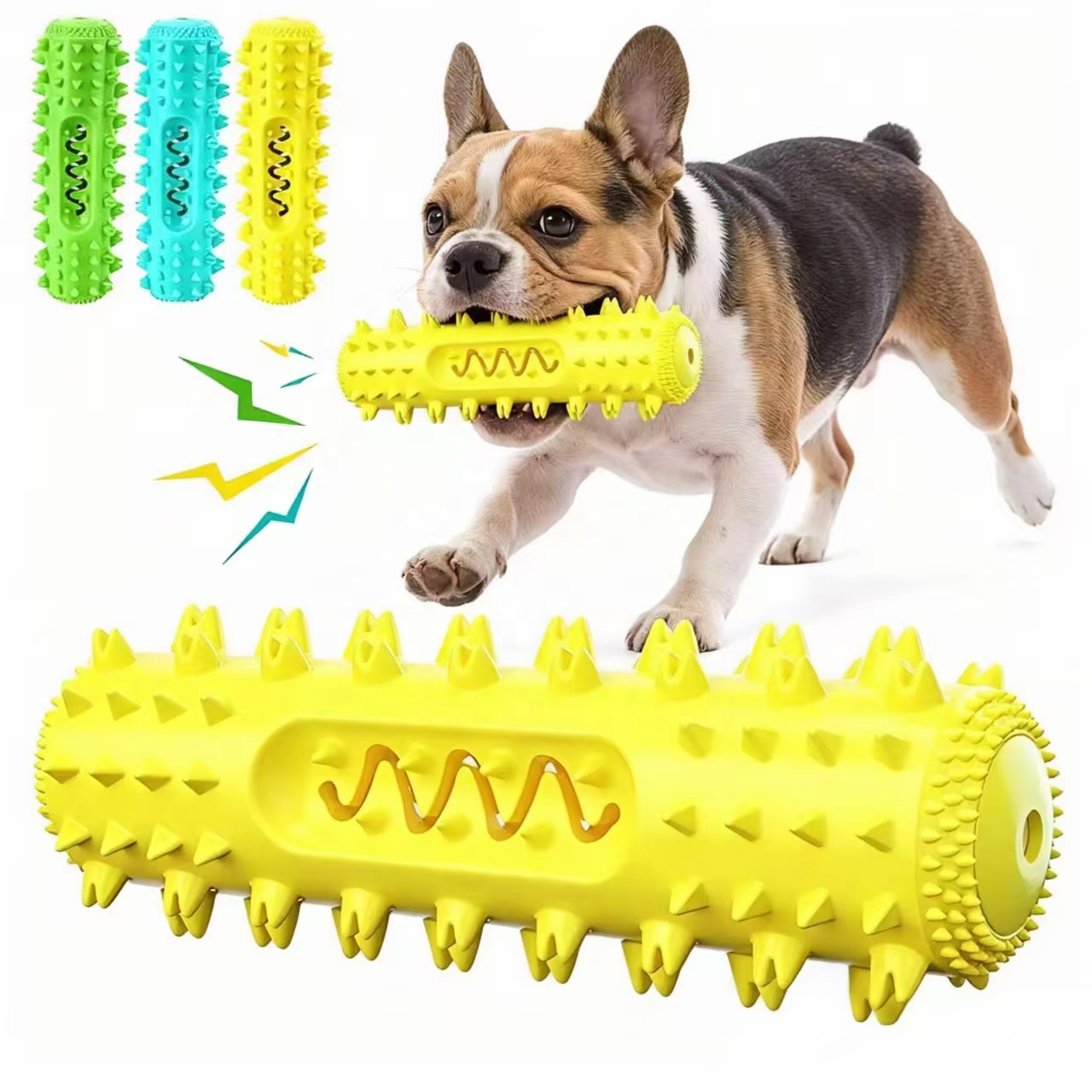 Factory Custom Universal Dog Molar Stick Bite Resistant Squeaky Teeth Cleaning Oral Care Dog Chew Toy