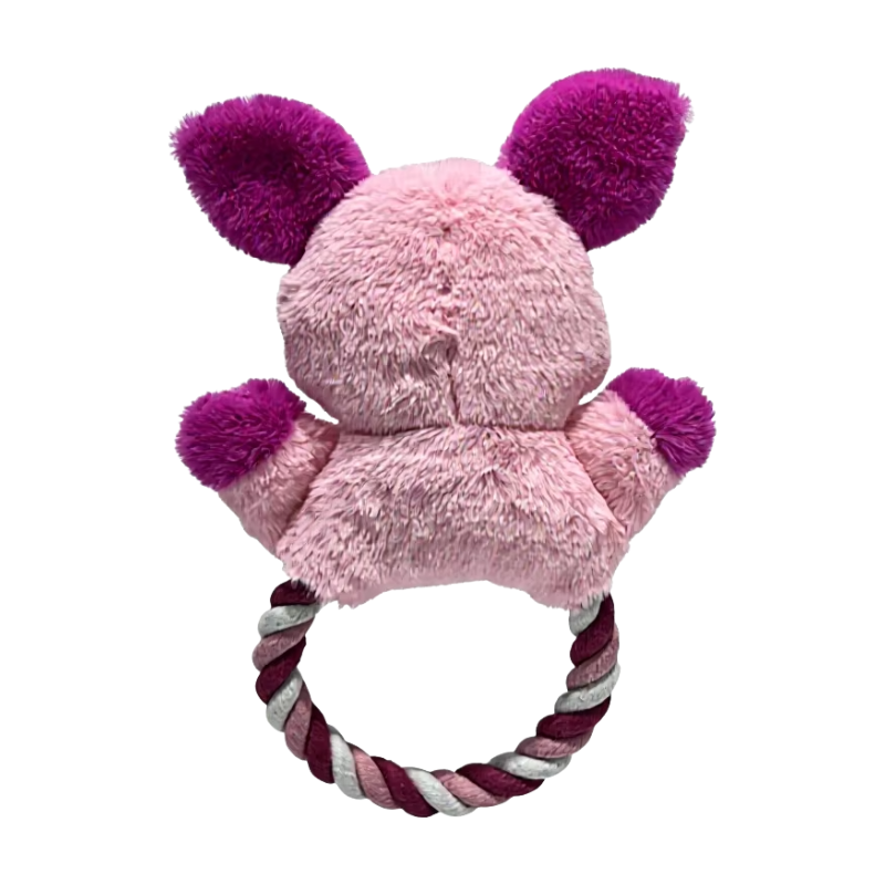 Hot-Selling Hanging Package Design Soft Plush Fabric Pet Rope Ring Toy For Outdoor Dog Tug Play