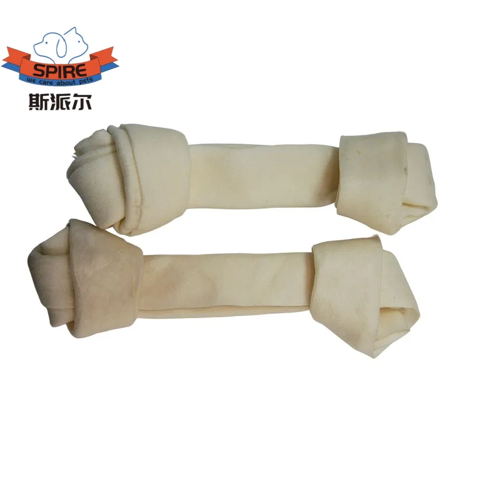 Pet Treats Manufacturer OEM Label Bone Natural Knotted Cowhide Dog Chews Beef Bone