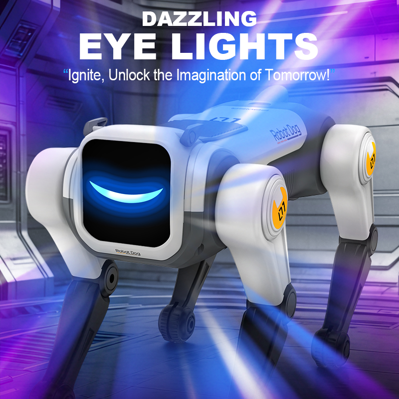 Interactive 2.4G Remote AI RC Robot Dog 1:5 Intelligent Electronic Pet Musical Toy Electronic Toy Plastic Educational Sound
