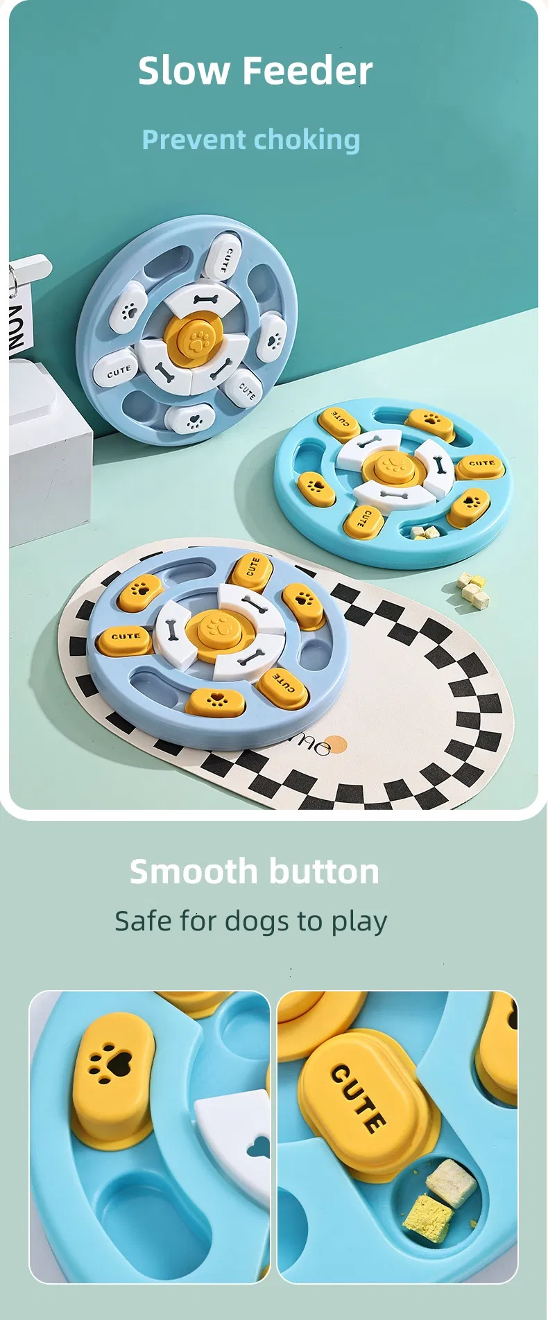 Mentally Stimulating Interactive Dog Puzzle Toy Slow Feeder