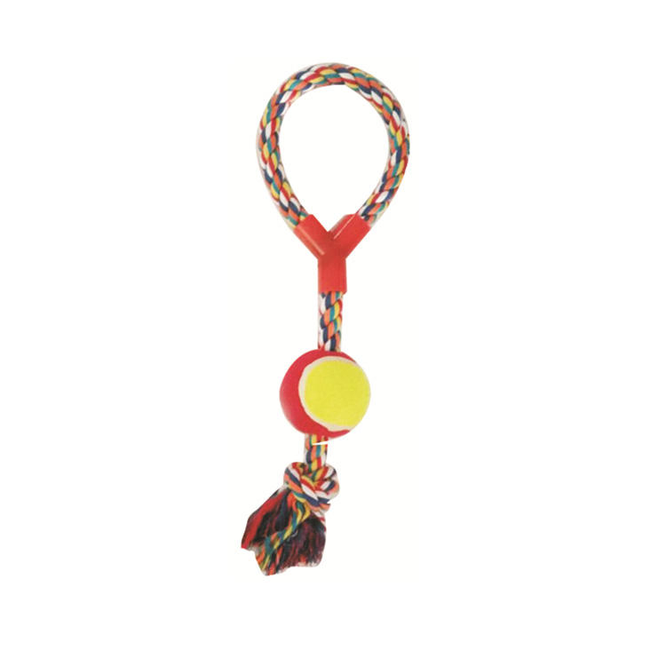 Wholesale Puppy Chew Teeth Cleaning Pet Playing Ball Cotton Dog Rope Ball Toy