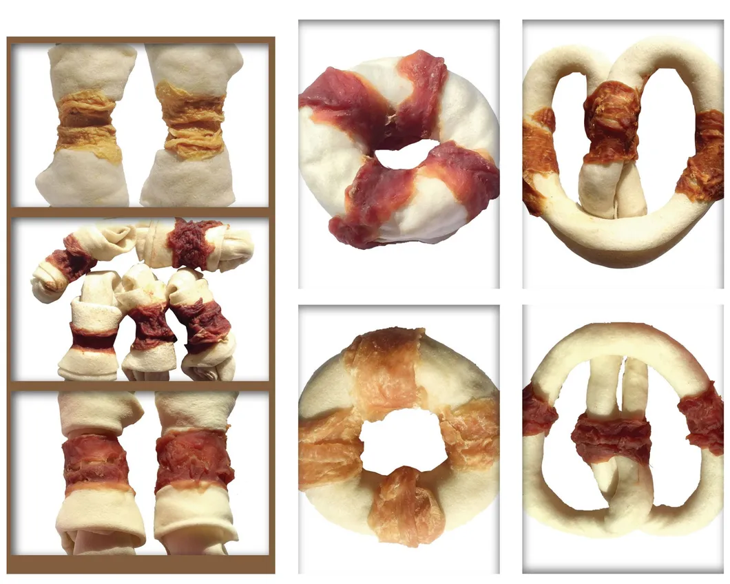 5 Inch Duck Wraps Rawhide Pretzel Natural Dog Chews