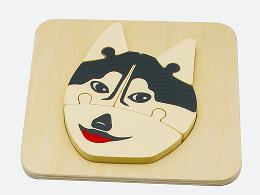 Wooden Eucational 3D Dog Puzzle 9PCS Toy for Kids and Children