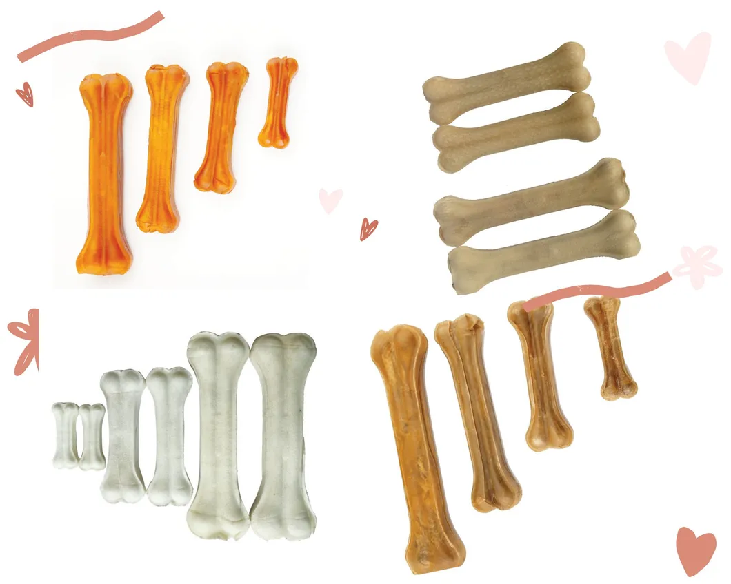 2022 Factory Price OEM / ODM Natural Rawhide Pressed Bone Dog Chews