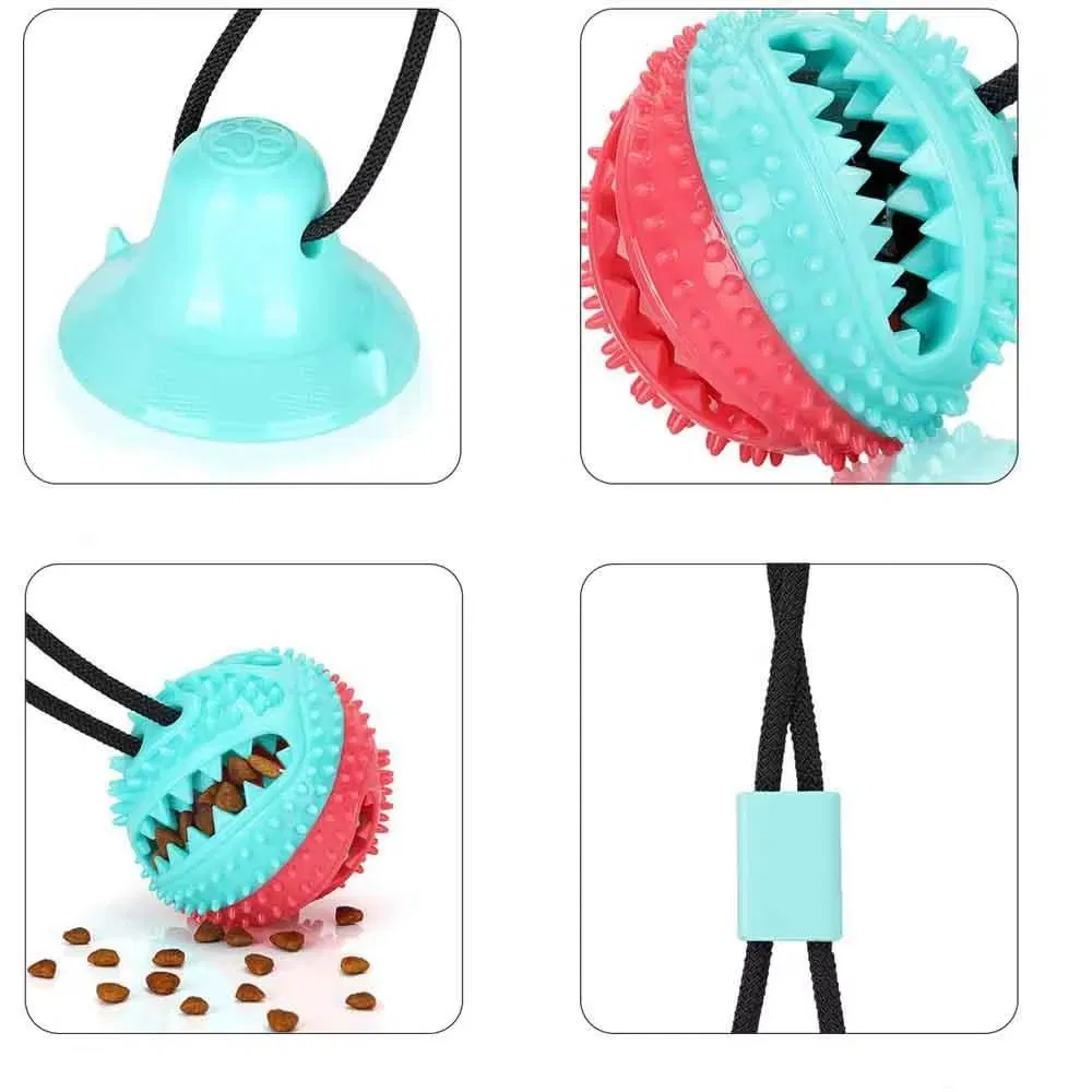 TPR Material Chew Rope with Puzzle Treat Food Dispensing Balls Dog Toy