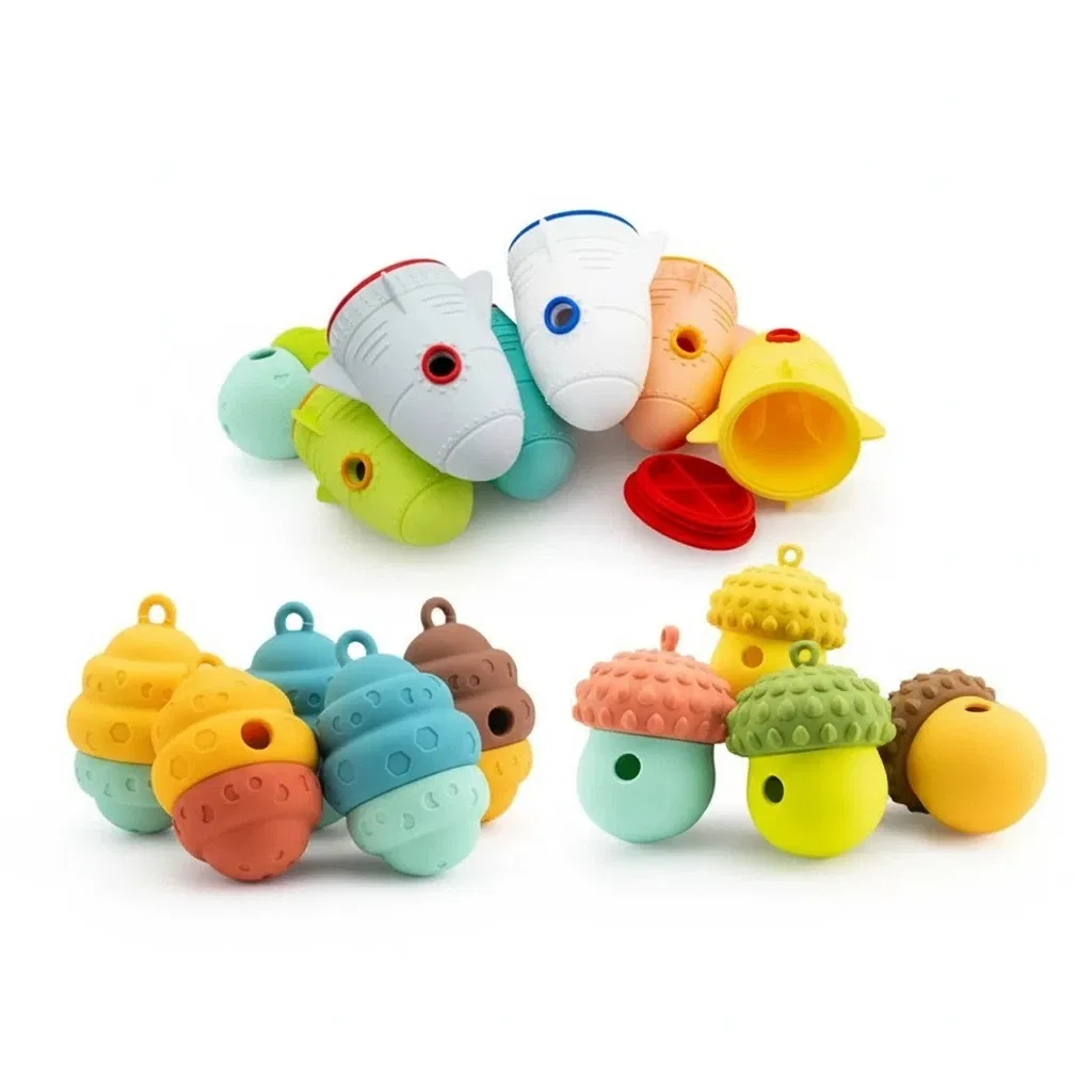 Pet Food Leaking Interactive Pet Toys Metal Stimulation Toy Treat Dispensing Ball for Dogs with Iq Puzzle Challenges