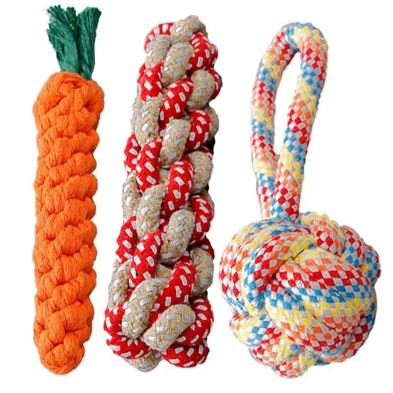 2025 Pet Chew Toy: Rubber Squeaky Ball with Rope Design Dog Toy