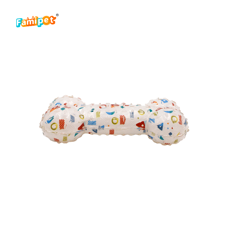 Famipet Custom Bone Series Rubber Durable Pet Squeaky Dog Chew Toy for Aggressive Chewers