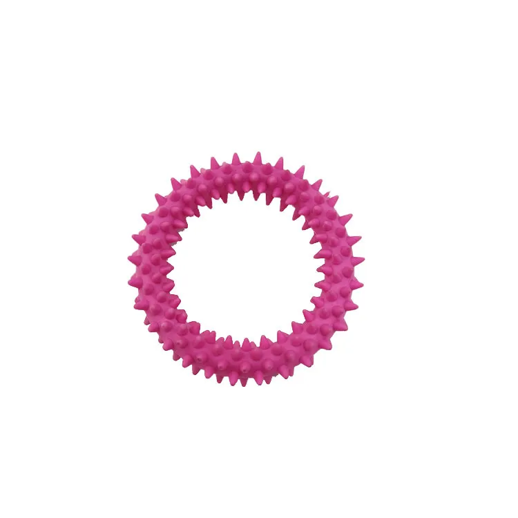 Dog Squeaky Balls Bone Shape Teething Toys Donut Shape Balls for Small Puppy Medium TPR Rubber Pet Chew for Training Fetching Teething