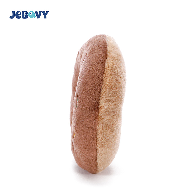 Wholesale New Design Fast Food Doughnut Squeaky Dog Toy Stuffed Plush Pet Toys for Dog
