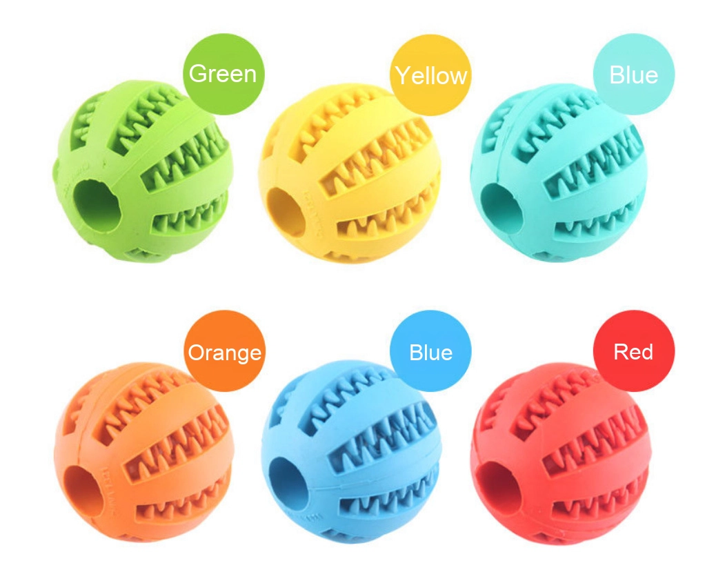 Factory Custom BPA-Free Natural Rubber Mint Tough Durable Interactive Pet Dog Chew Ball Toy For Aggressive Chewers