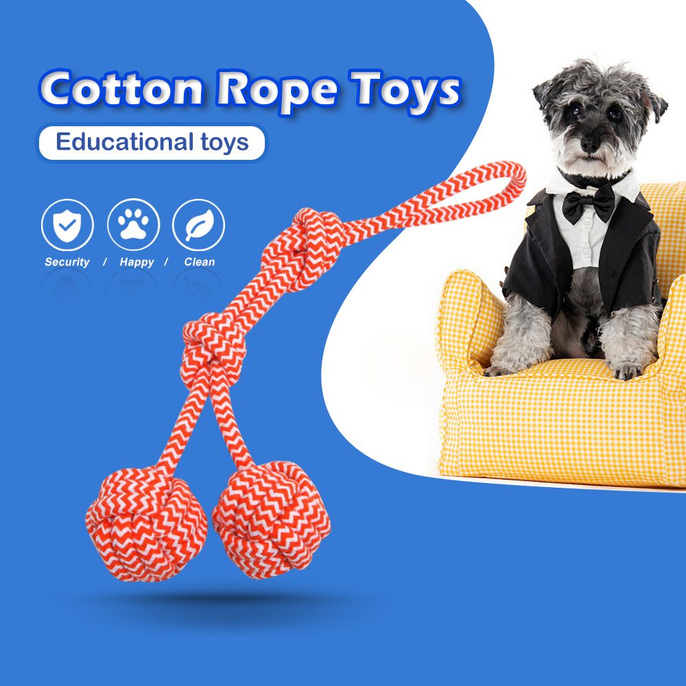 Indestructible Cotton Rope Dental Cleaning Chew Dog Tug Toy