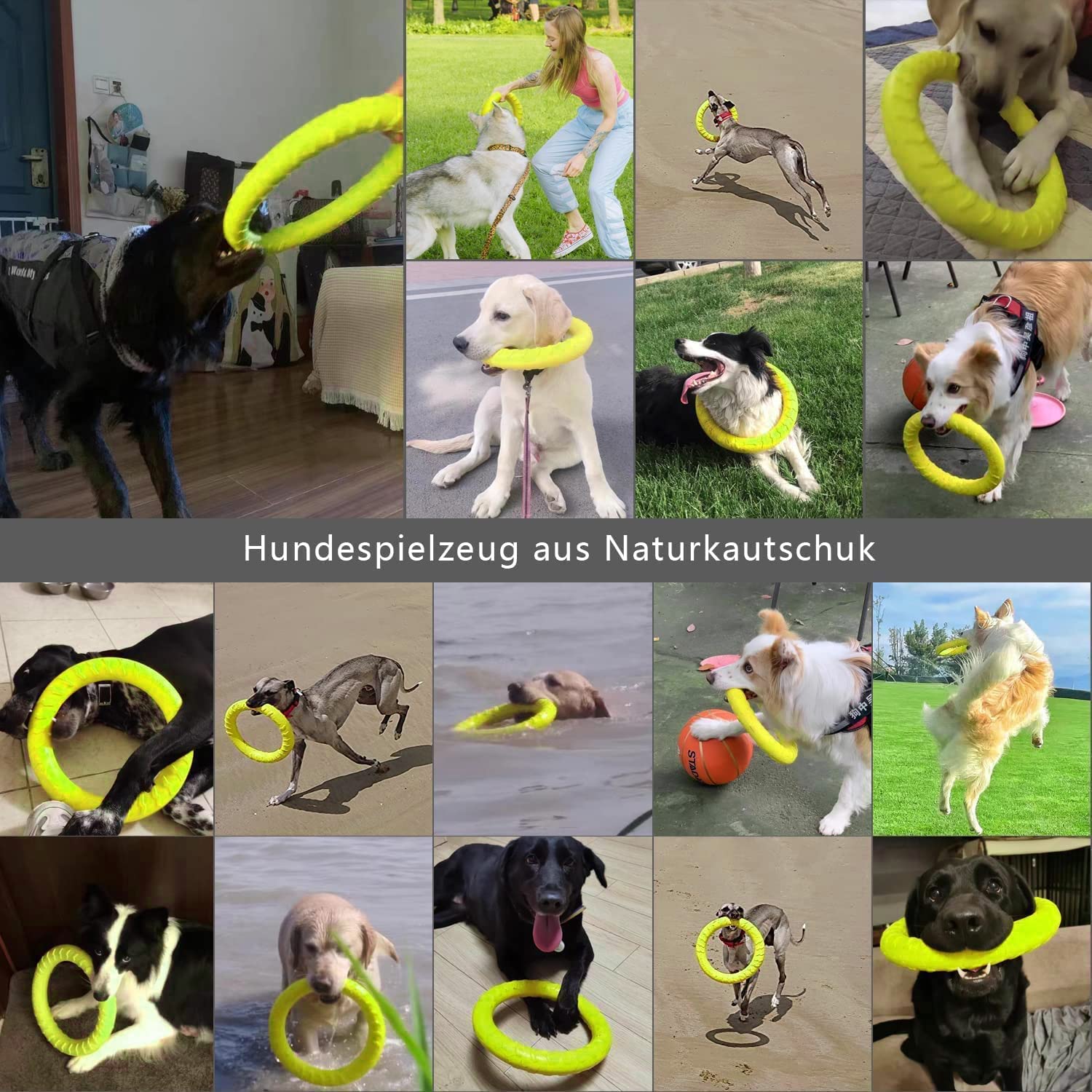 Long Lasting Floating EVA Dog Ring With Grip Pet Chew Toys Pet Interactive Movement Toys For Lake Fetch Summer Fun