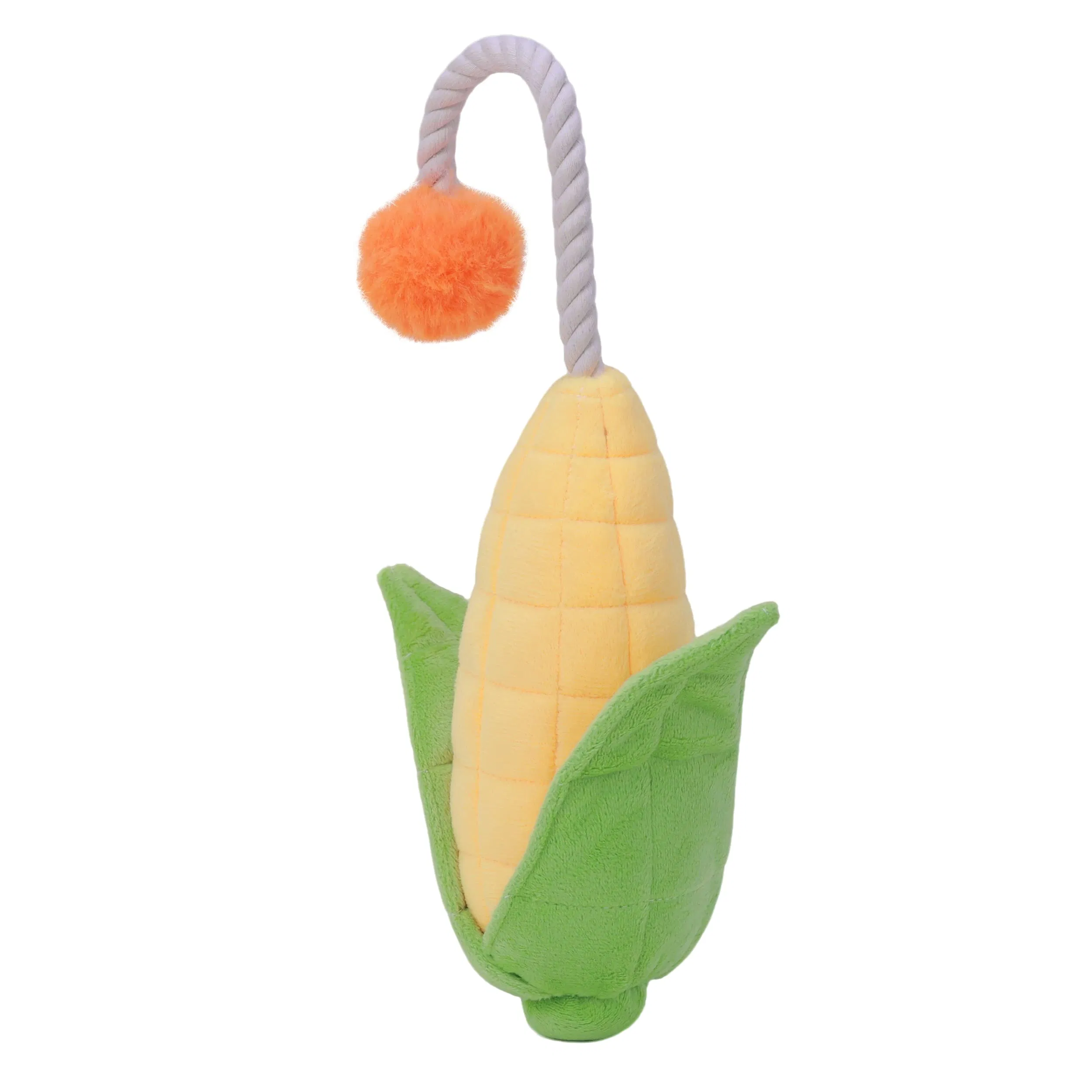 Pet Products Factory Custom Cute Corn Plush Dog Rope Chew Toy