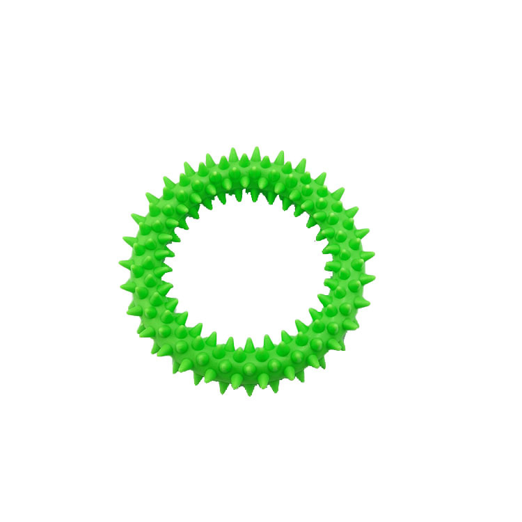Dog Squeaky Balls Bone Shape Teething Toys Donut Shape Balls for Small Puppy Medium TPR Rubber Pet Chew for Training Fetching Teething