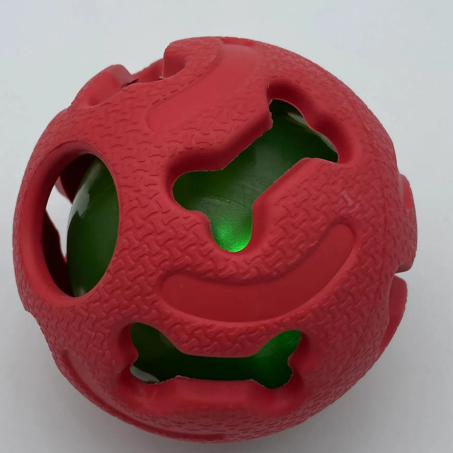 Hot Sales Natural Rubber Hollow Bone Pattern with LED Ball Dog Chews for Dog PET Playing