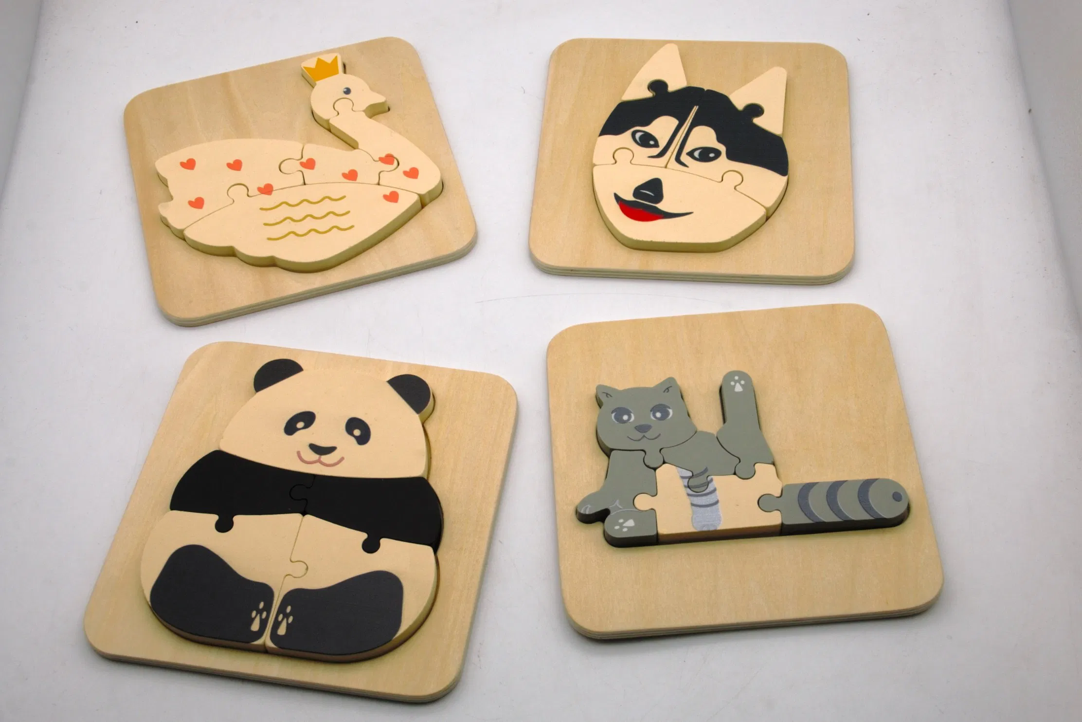 Wooden Eucational 3D Dog Puzzle 9PCS Toy for Kids and Children