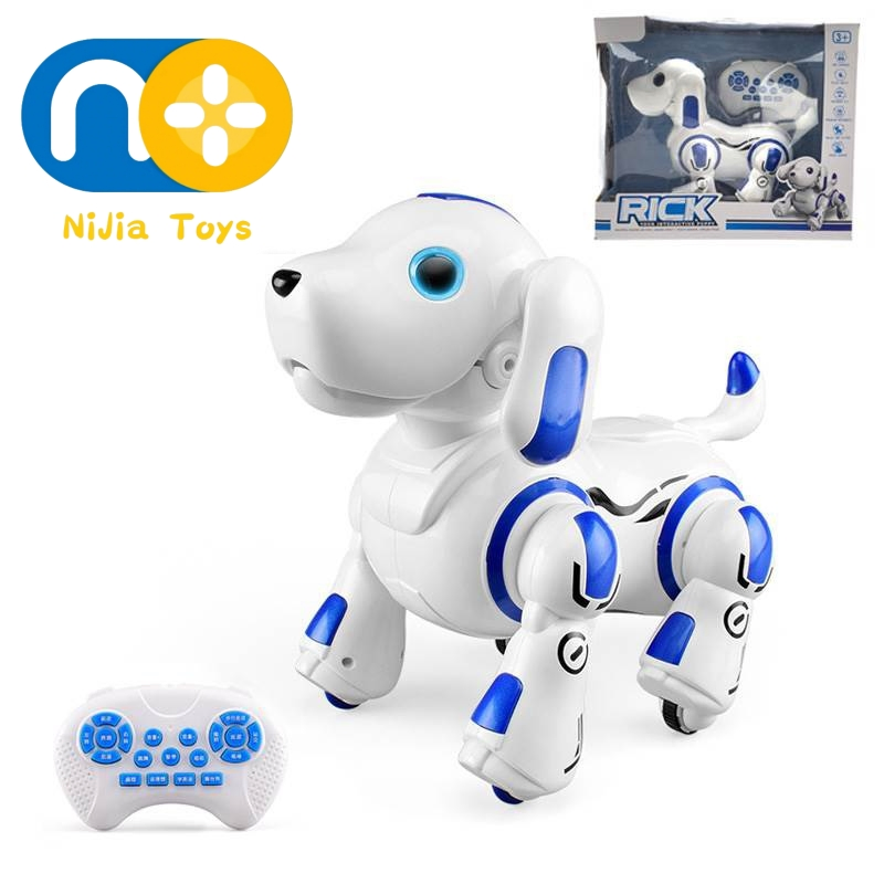Nijia Children's Puzzle Remote Control Toy Locke Intelligent Programming Machine Dog Singing and Dancing Imitation Call Electronic Pet Dog Cute Pet for Kids