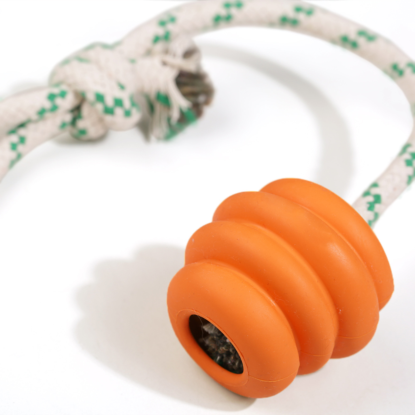 Rope Tough Dog Chew Ball Toy Rubber Material Bite-Resistant Pet Training Interactive Dog Rope Ball