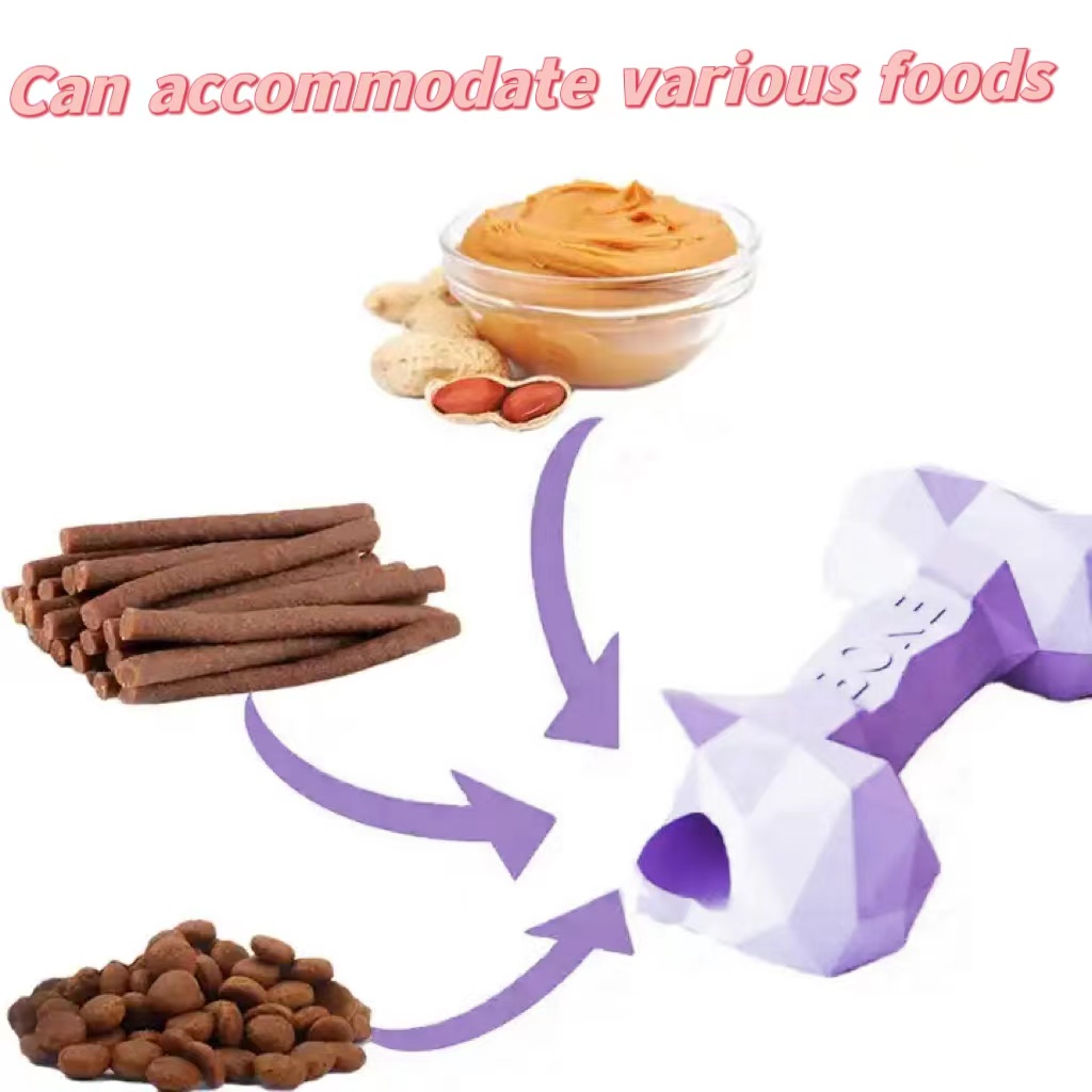 New Product Ideas Bone Shape Dog Toys Food Grade Nature Rubber Tpr Durable Pet Tooth Cleaning Interactive Dog Chew Toys